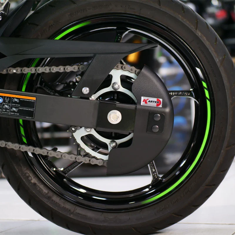 KAWASAKI NINJA 7 HYBRID - SCHWARZER Satin-Kettenschutz
