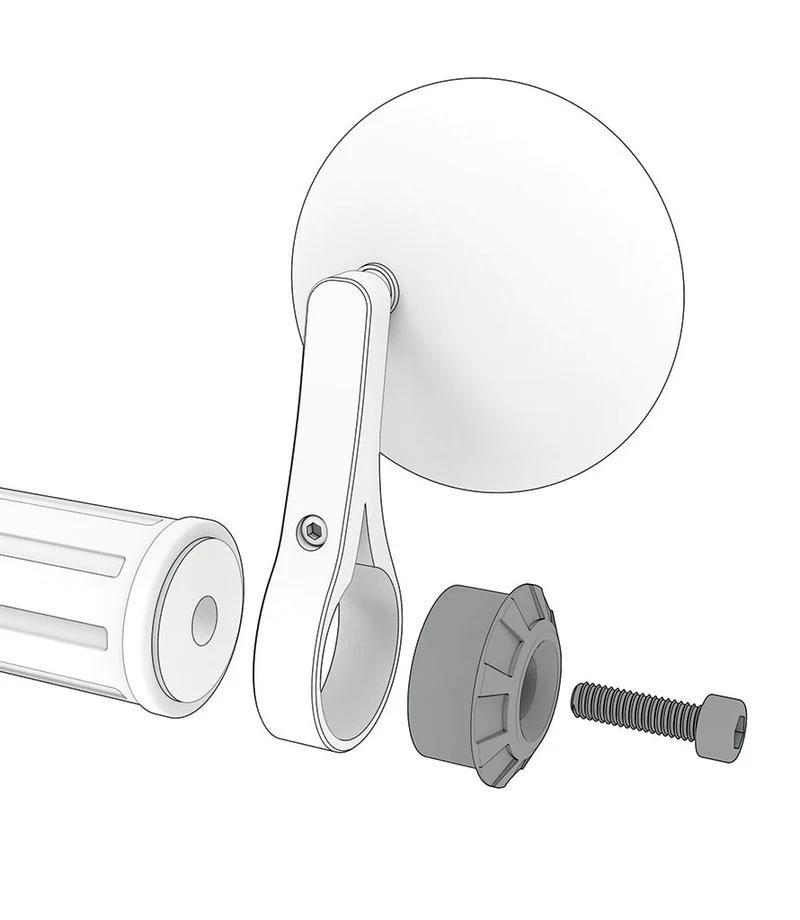 Kit Specchietti Bar End SHIELD con Adattatori per Royal Enfield
