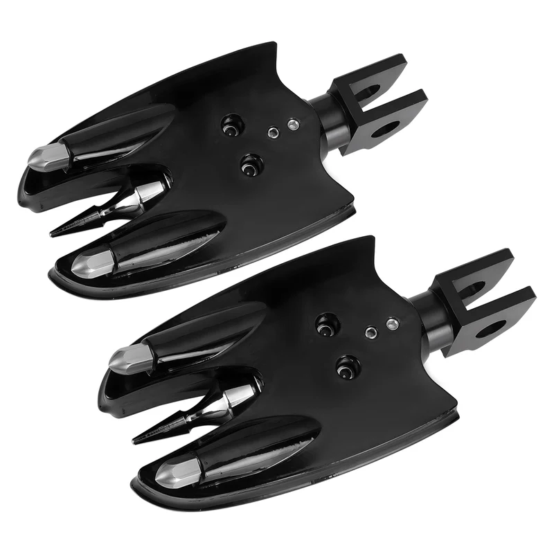 Wide Footpegs For Kawasaki Vulcan S EN650 2015-2023 w/Rubber Inlays Wear Pegs