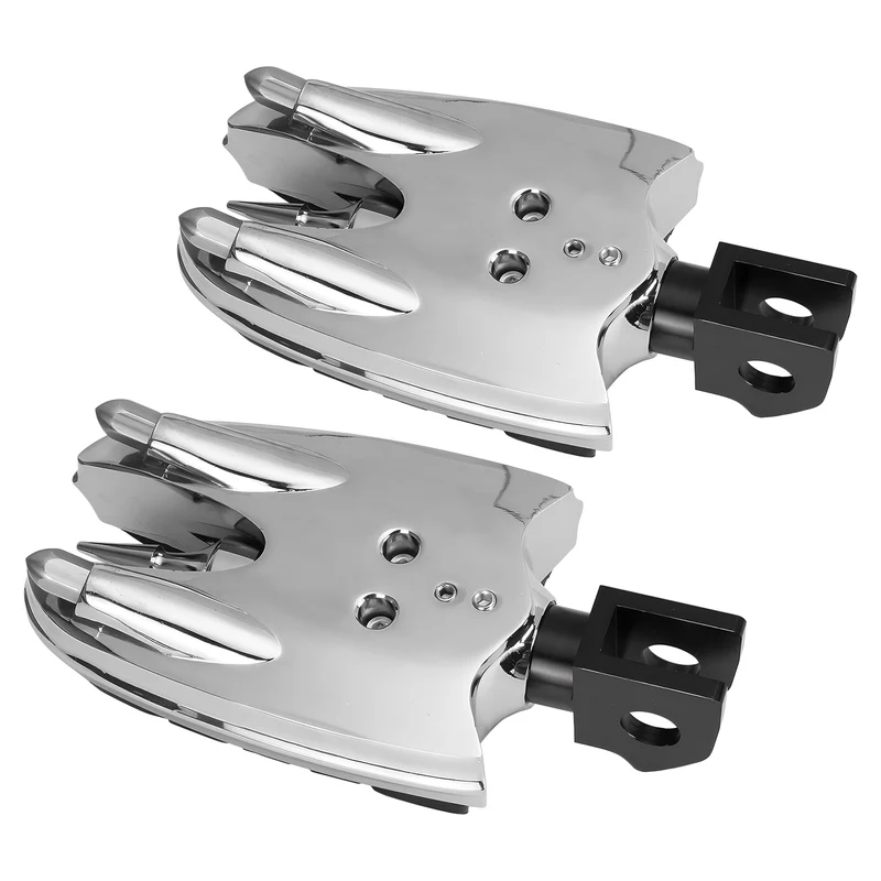 Wide Footpegs For Kawasaki Vulcan S EN650 2015-2023 w/Rubber Inlays Wear Pegs