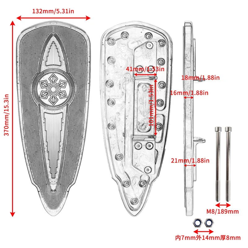 Rider Floorboards For Indian Chief Chieftain Challenger Dark Horse Roadmaster Pursuit