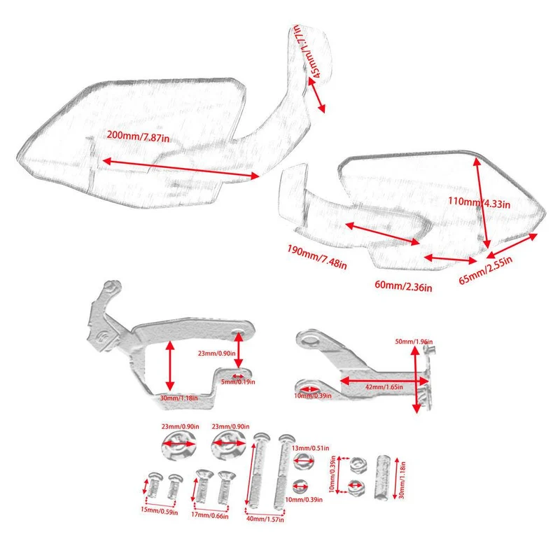 Handguards Kit For Triumph Tiger Sport 660 2022-On Hand Protectors Wind Deflectors