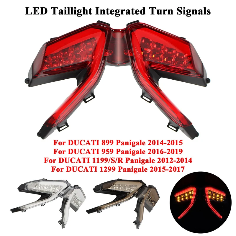 LED Taillight integrated Turn Signals For DUCATI 1199/S/R,1299,899,959 Panigale