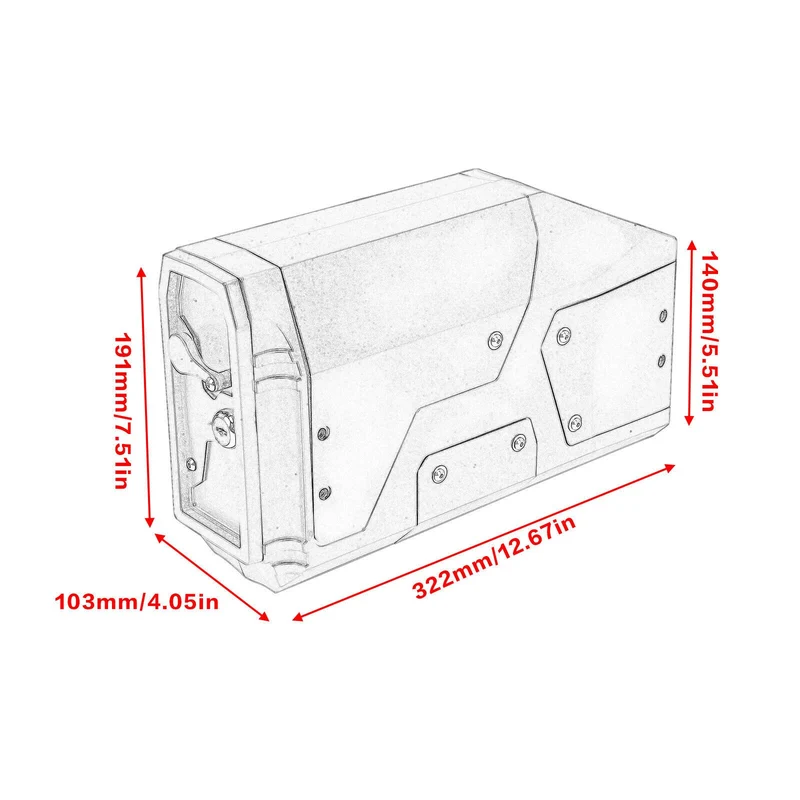 4.2 L Toolbox For BMW R1200GS/LC/Adventure F750GS F850GS (Pannier Rack Mounted)