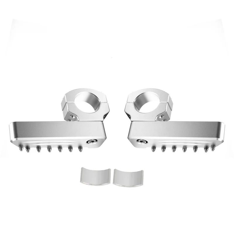 Universal Crash Bar Highway Footrest Foot Pegs Pedals 22-28mm Rotatable Aluminum