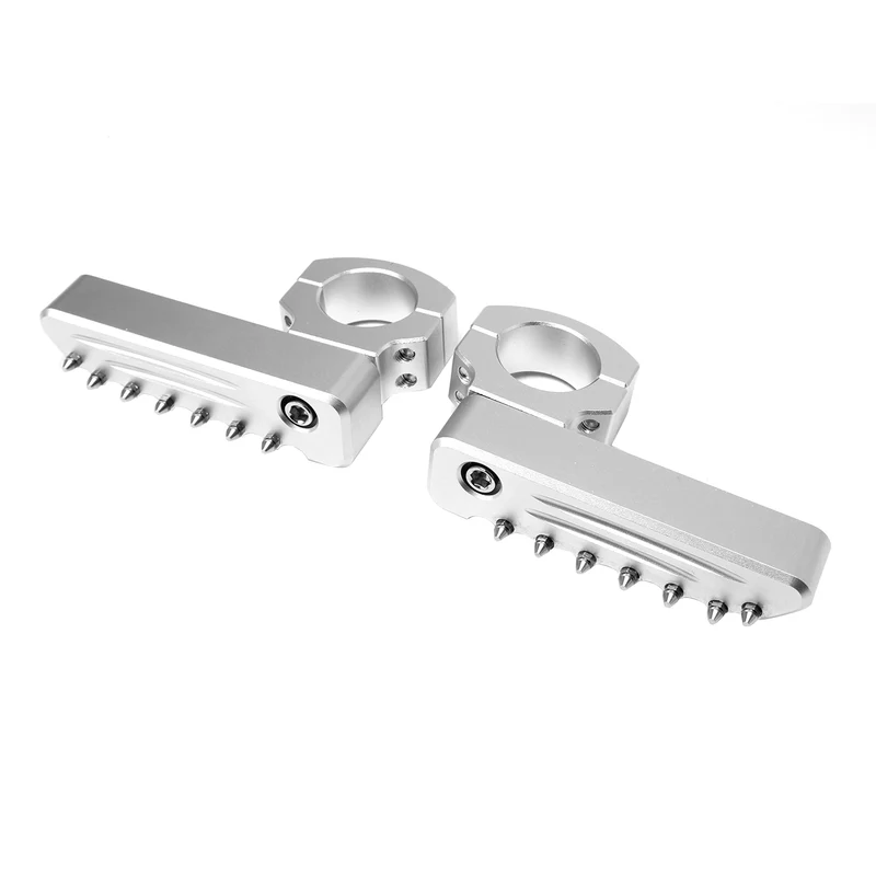 Universal Crash Bar Highway Footrest Foot Pegs Pedals 22-28mm Rotatable Aluminum