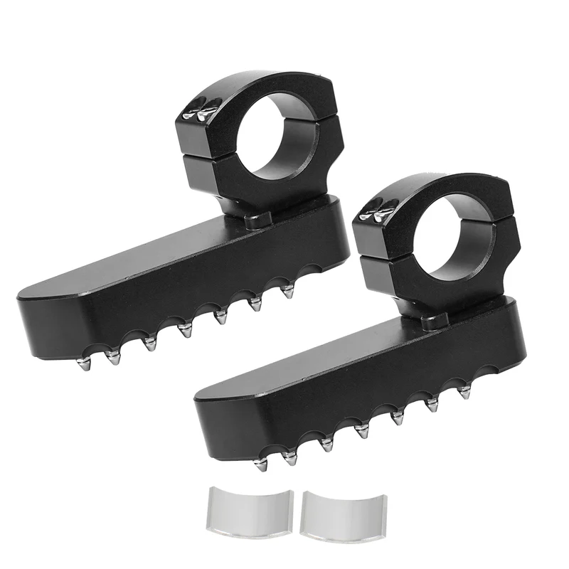 Universal Crash Bar Highway Footrest Foot Pegs Pedals 22-28mm Rotatable Aluminum