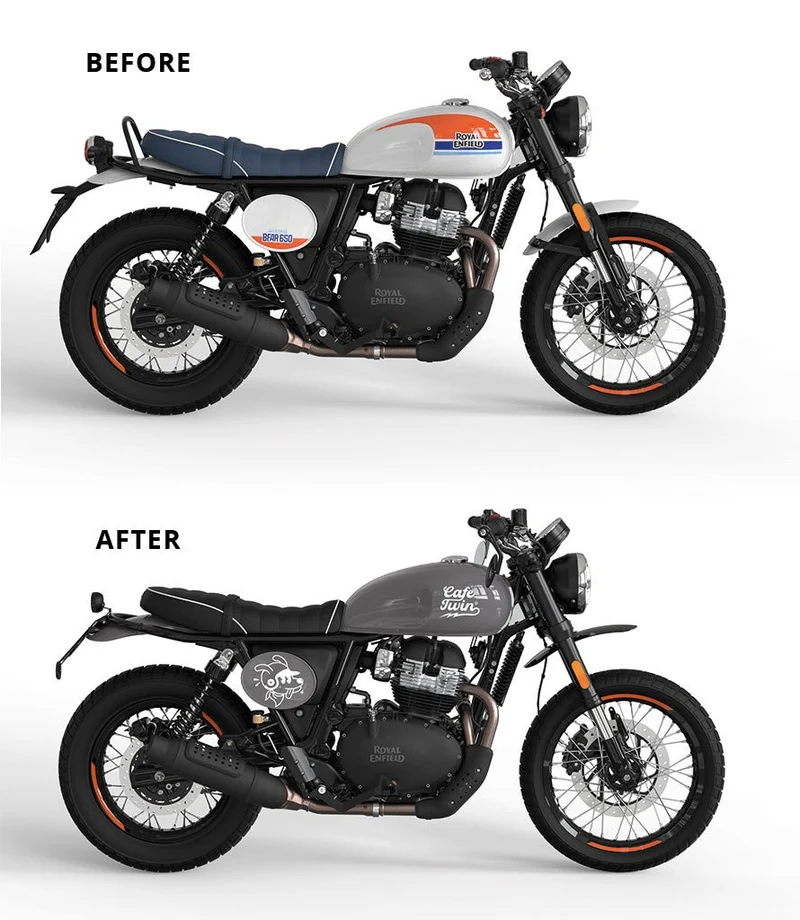 Portatarga Corto Cafe Twin per Royal Enfield Bear 650