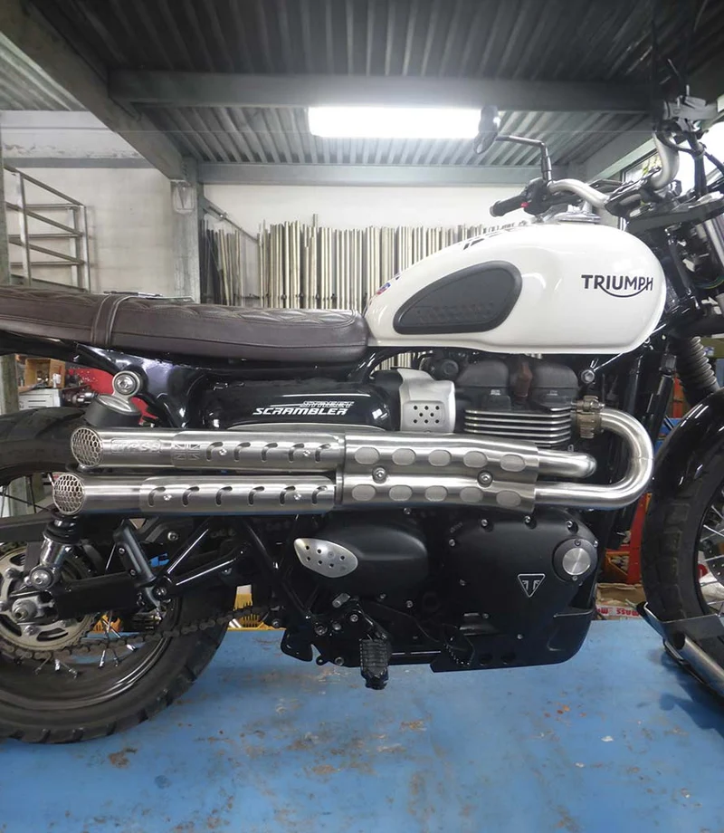 Scarico Alto Mohave Satinato per Scrambler 900 / Street Scrambler - Uk Style