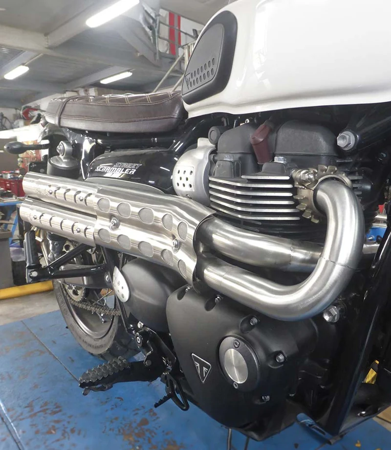 Scarico Alto Mohave Satinato per Scrambler 900 / Street Scrambler - Uk Style