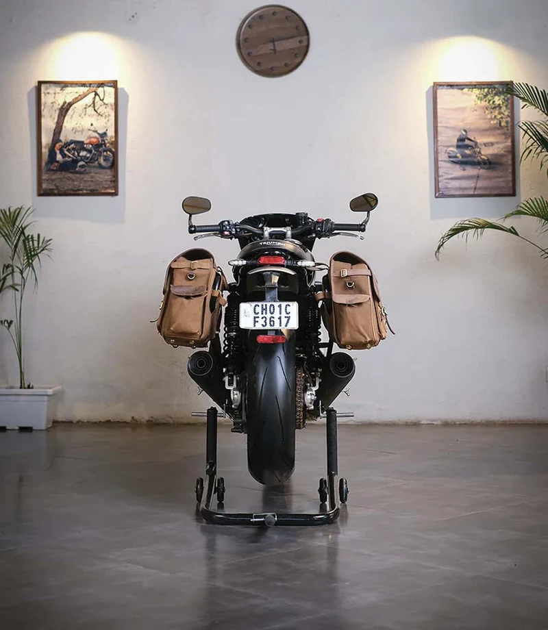 Coppia di Borse Expedition Marroni con Telai per Speed Twin 1200 / Thruxton 1200
