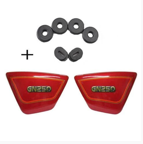 For Suzuki GN250 1982-2001 Frame Side Cover Panels Fairing Protector Guards Red