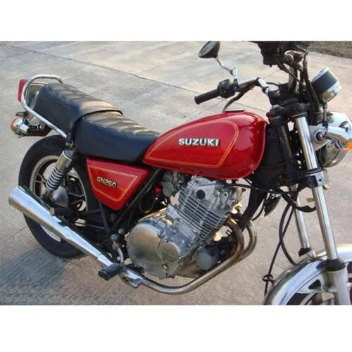 For Suzuki GN250 1982-2001 Frame Side Cover Panels Fairing Protector Guards Red