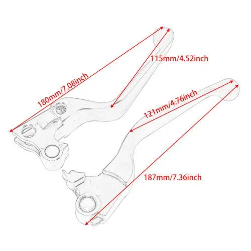 Brake Clutch Levers For Harley 96-07 Touring, 96-17 Dyna, 96-14 Softail, 96-03 XL