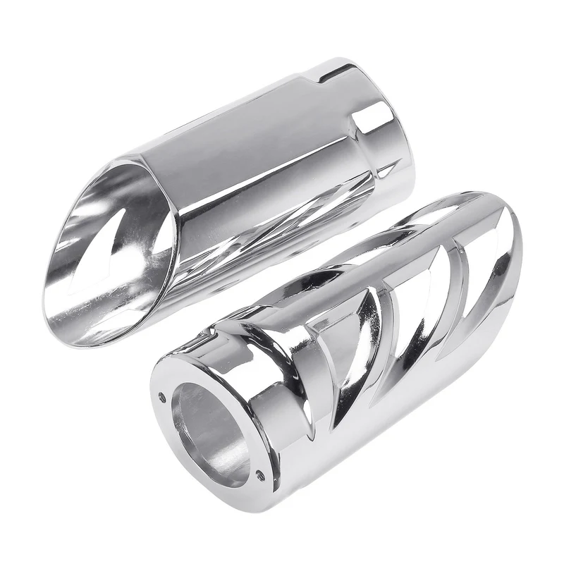 Chrome/Black Upper Fork Slider Covers For Harley Touring Models 1997-2017 Front Shocks