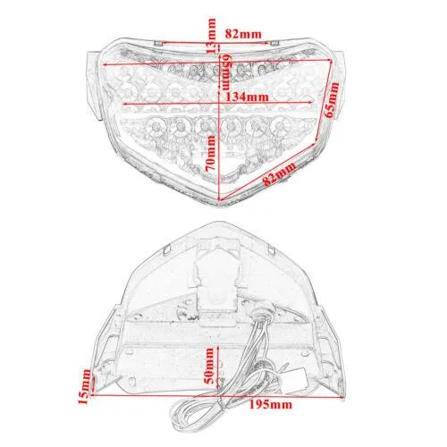 LED Taillight Turn Signals For Suzuki GSX-R600/GSX-R750 2004-05 Tail Brake Light
