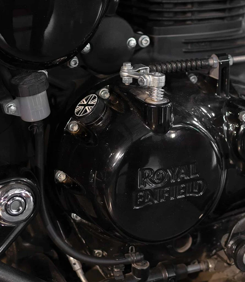 Tappo Olio Motore Nero Union Jack per Royal Enfield