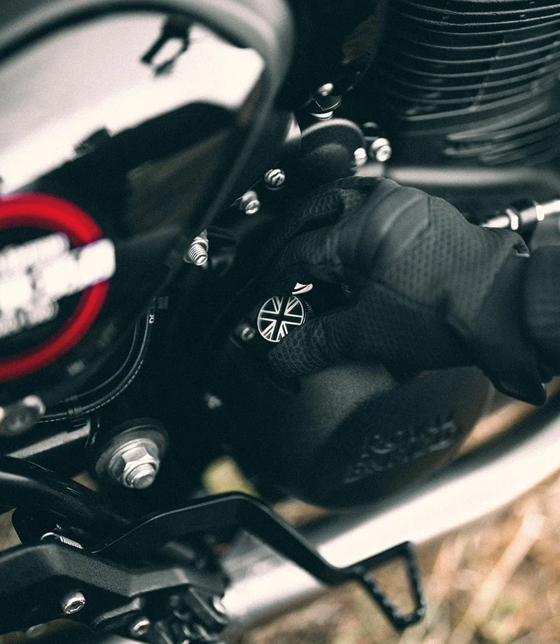 Tappo Olio Motore Nero Union Jack per Royal Enfield