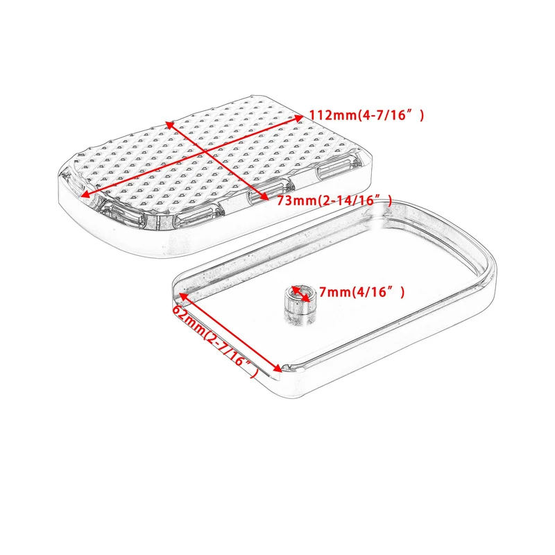 Foot Brake Pedal Pad For Harley Dyna Switchback FLD, Touring Road King