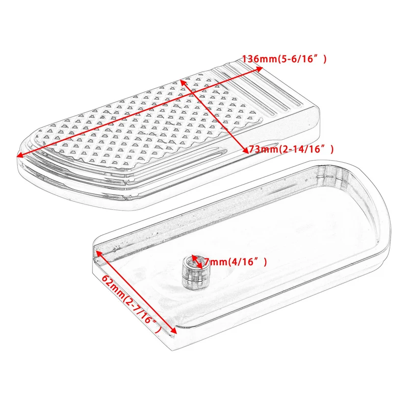 Foot Brake Pedal Pad For Harley Dyna Switchback FLD, Touring Road King