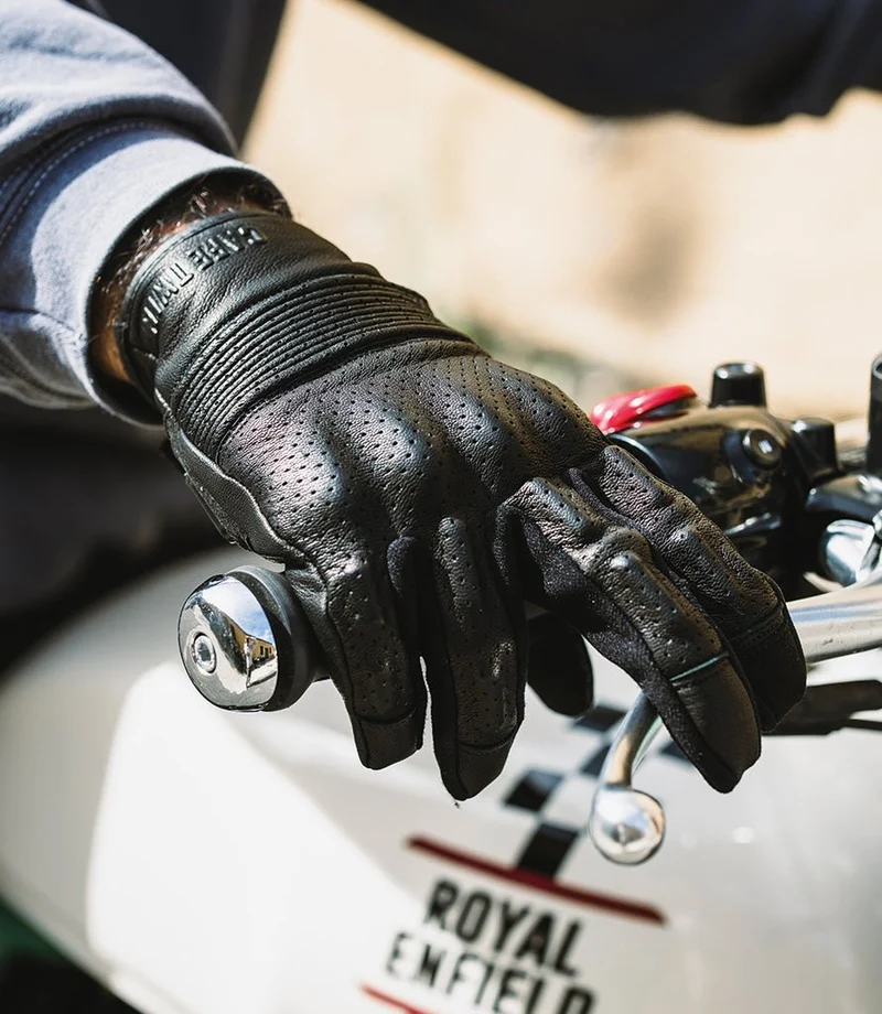 Guanti Moto Rapido Neri Cafe Twin con Protezioni e Palm Slider