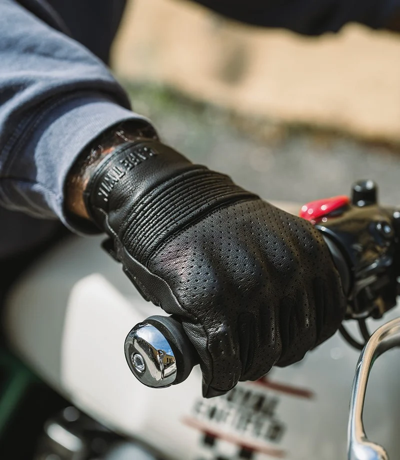Guanti Moto Rapido Neri Cafe Twin con Protezioni e Palm Slider