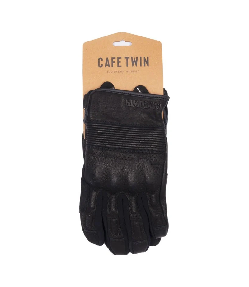 Guanti Moto Rapido Neri Cafe Twin con Protezioni e Palm Slider