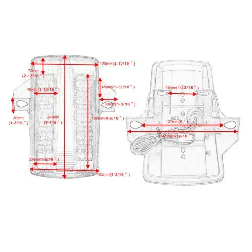LED Taillight Turn Signals Brake Light For SUZUKI SV650 SV1000 2003-2008