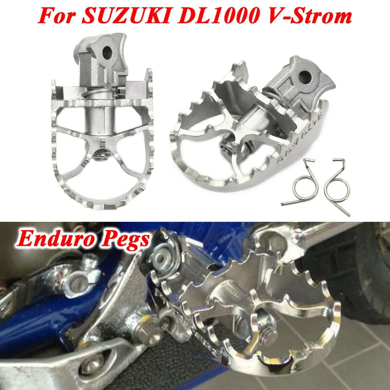 Enduro Footrests For SUZUKI DL1000 V-Strom 2015-2019 Front Footpegs