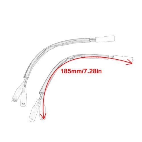 For Honda Turn Signals 2 Pin Plug Wire Adapter Indicator Bullet Connector Cable