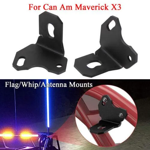UTV Flag Mounts LED Whip Light Antenna Rear 5mm Brackets For Can Am Maverick X3