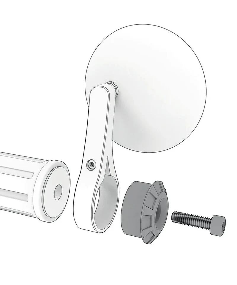 Kit Specchietti Bar End Rocker con Adattatori per Moto Guzzi V7 / V9