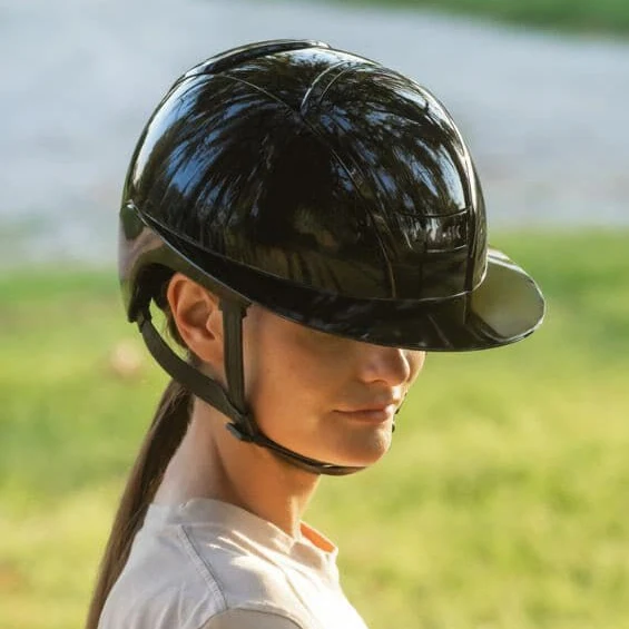 Riding Helmet Nemesi Wide Peak Shine Black