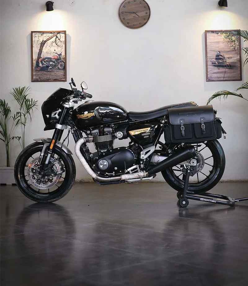 Coppia di Borse Expedition Nere con Telai per Speed Twin 1200 / Thruxton 1200