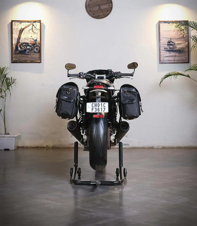 Coppia di Borse Expedition Nere con Telai per Speed Twin 1200 / Thruxton 1200