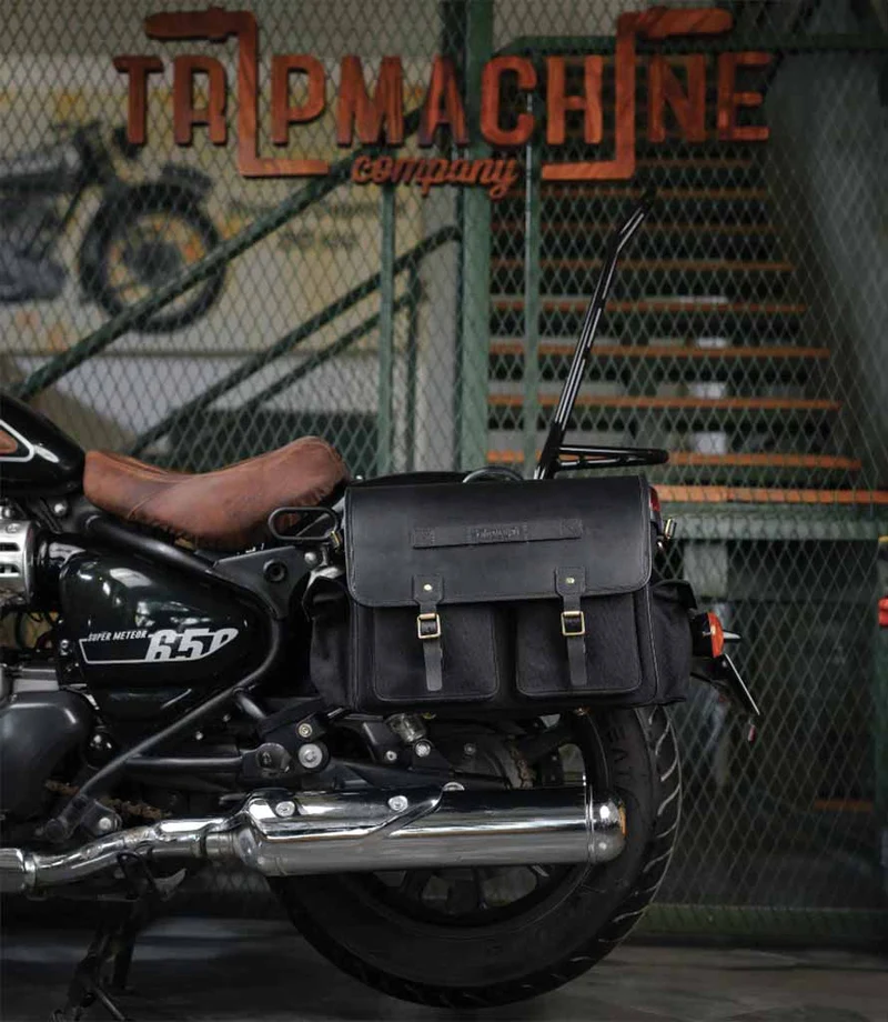 Coppia di Borse Expedition Nere con Telai per Super Meteor 650 / Shotgun 650