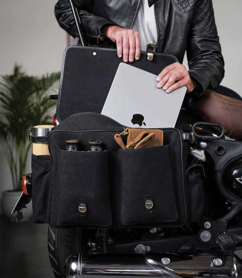 Coppia di Borse Expedition Nere con Telai per Super Meteor 650 / Shotgun 650