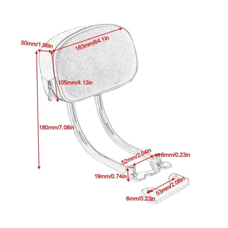 For Harley Sportster S RH1250S Rider Seat, Passenger Pillion, Backrest, Rear Fender