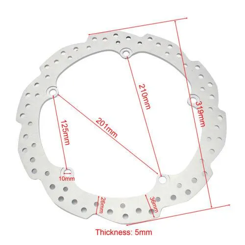 2 Pcs Brake Rotor Disc For HONDA NC700S/X/D Integra 12-13,NC750 14-18,CTX700/N/D 14-15