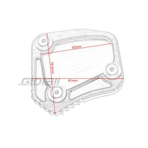 Kickstand Side Stand Enlargement Enlarger Pad For BMW K1600B K1600GT GTL 2017-2022