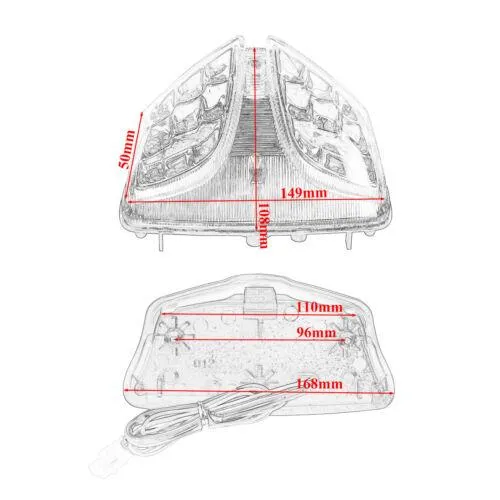 LED Taillight For Suzuki GSX-R600 GSX-R750 08-09 Integrated Turn Signals