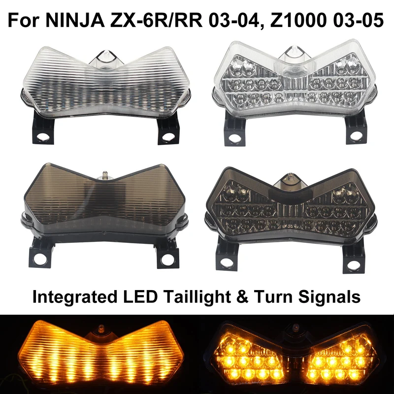 LED Taillight Turn Signals For Kawasaki NINJA ZX-6R 03-04, Z1000 03-06