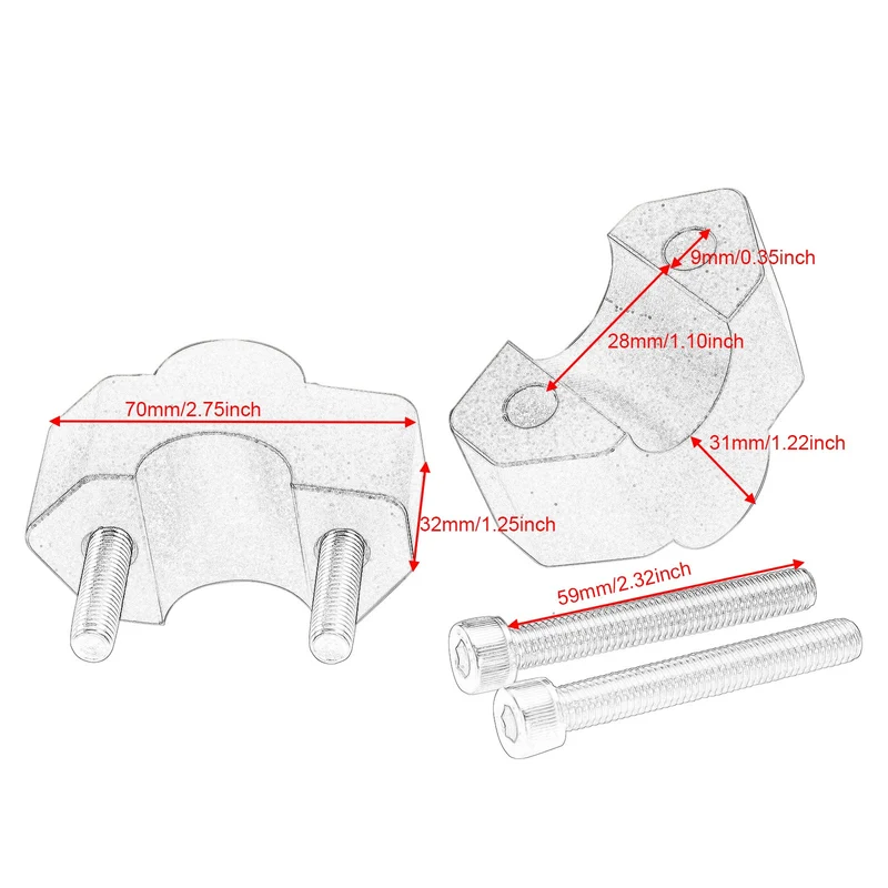 Handlebar Risers For CFMOTO 650MT 2017-2023 30mm Height Up Adapters