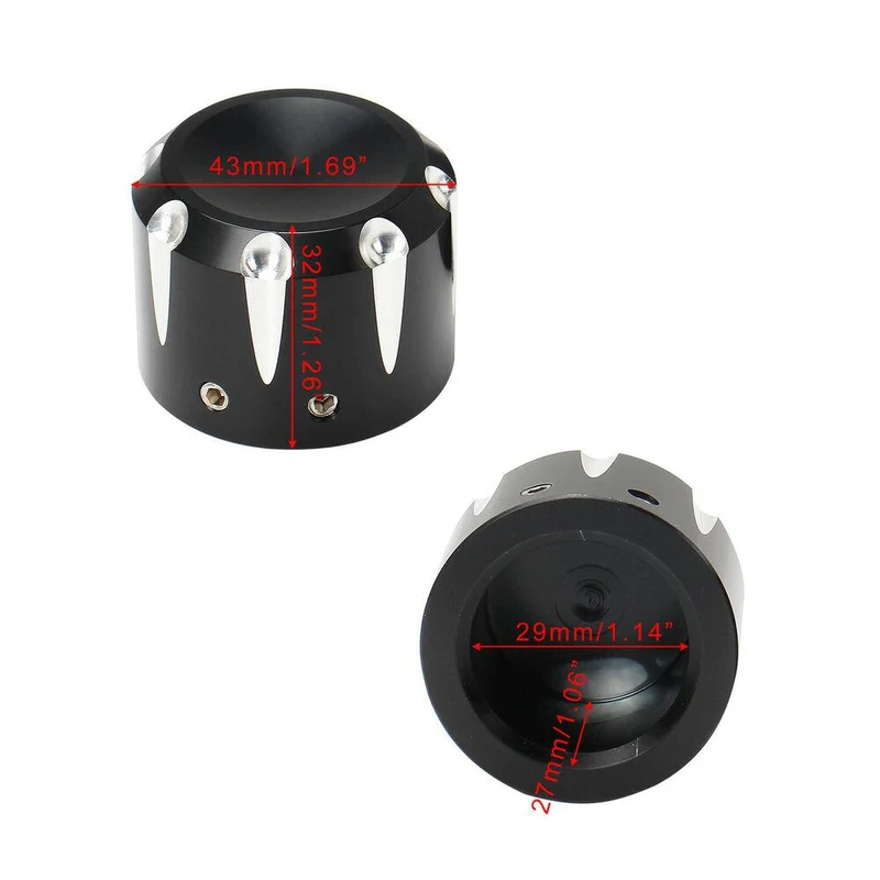 Front Axle Nut Covers For Harley Dyna Touring Trike VRSC XL XG Softail