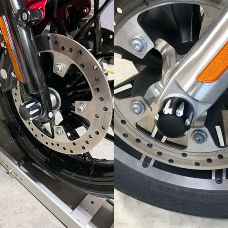 Front Axle Nut Covers For Harley Dyna Touring Trike VRSC XL XG Softail