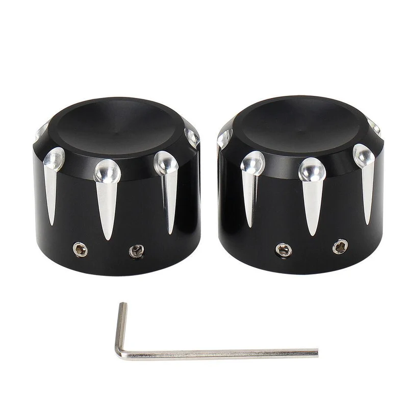 Front Axle Nut Covers For Harley Dyna Touring Trike VRSC XL XG Softail