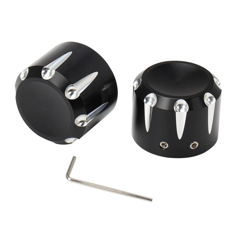 Front Axle Nut Covers For Harley Dyna Touring Trike VRSC XL XG Softail