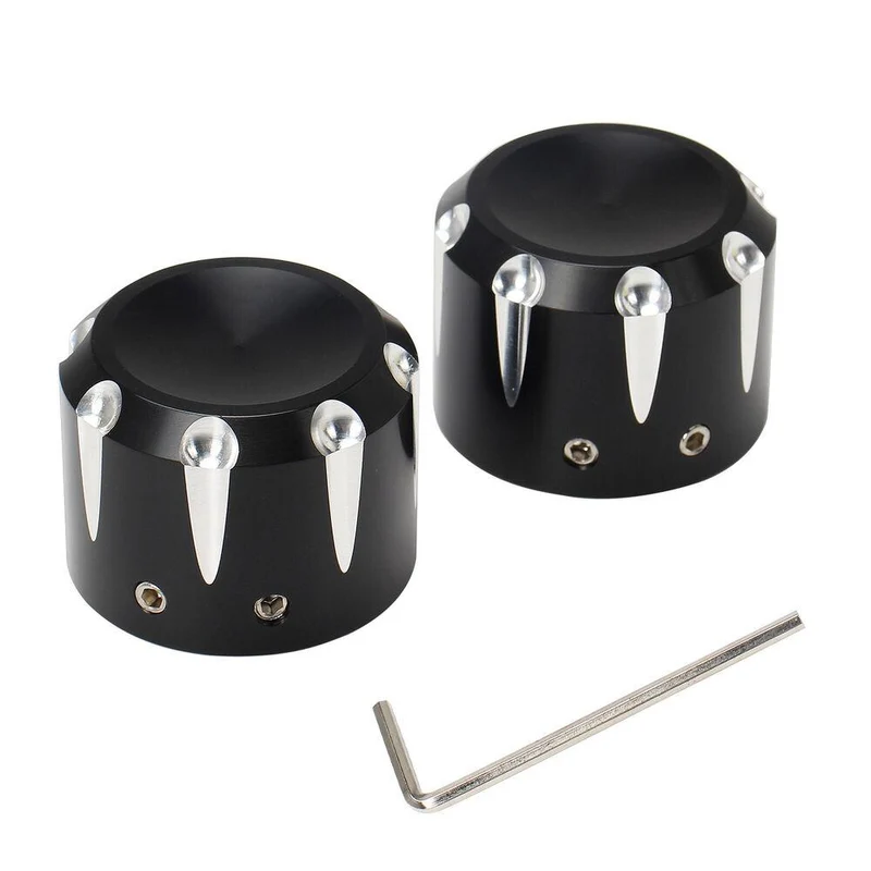 Front Axle Nut Covers For Harley Dyna Touring Trike VRSC XL XG Softail