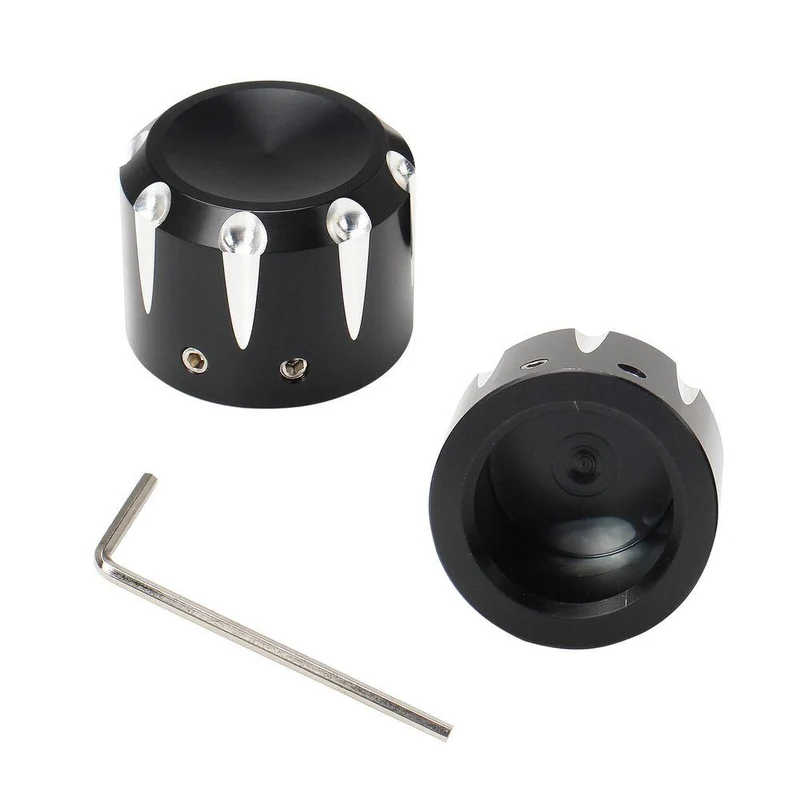 Front Axle Nut Covers For Harley Dyna Touring Trike VRSC XL XG Softail