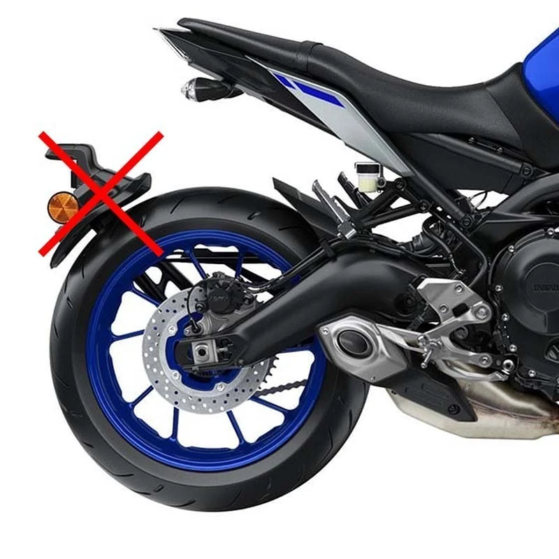 Yamaha MT-09 Typ MTN850 von 2017 bis 2020 – satinierter schwarzer Kettenschutz